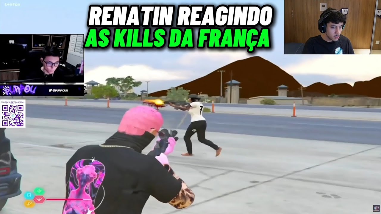 RENATIN REAGINDO AS KILLS DA FRANÇA CONTRA A FAC DELE