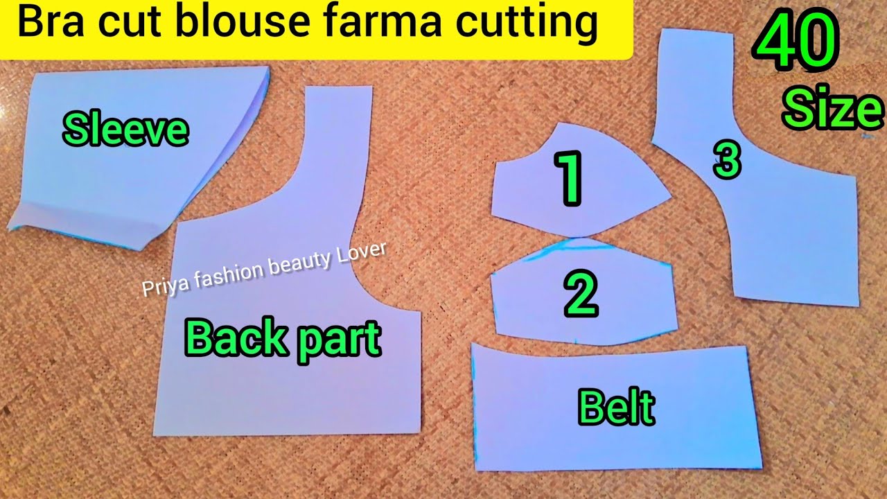 40 size double Katori blouse farma cutting (Step by step)for beginners 👌💯