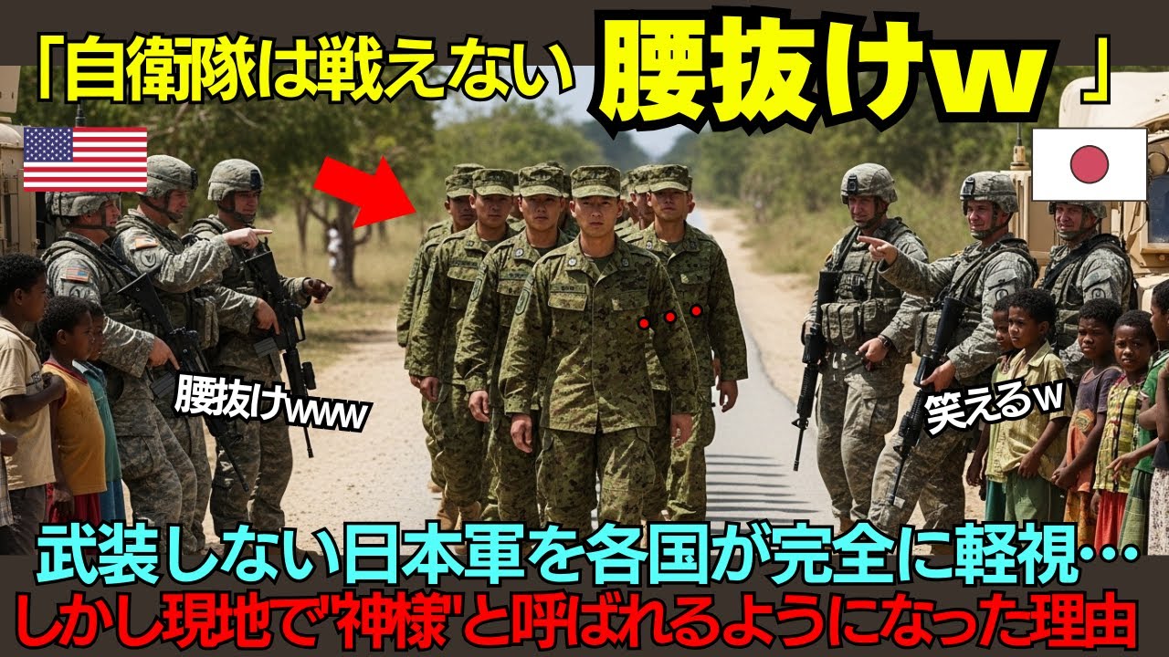 【海外の反応】「自衛隊は役立たずの腰抜けww」東ティモールで武装しない自衛隊を軽視した各国軍隊…現地で