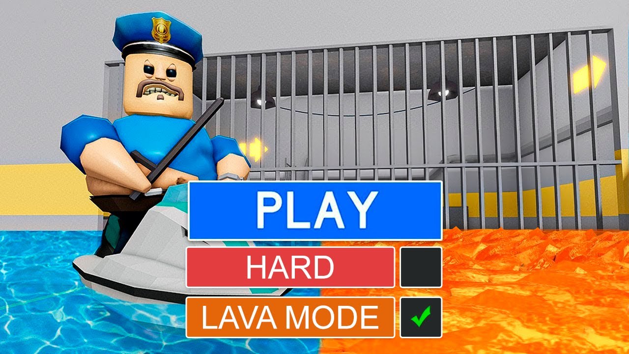 HARD AND LAVA MODE BARRY'S PRISON RUN ROBLOX! Easy Jetpack Game #OBBY