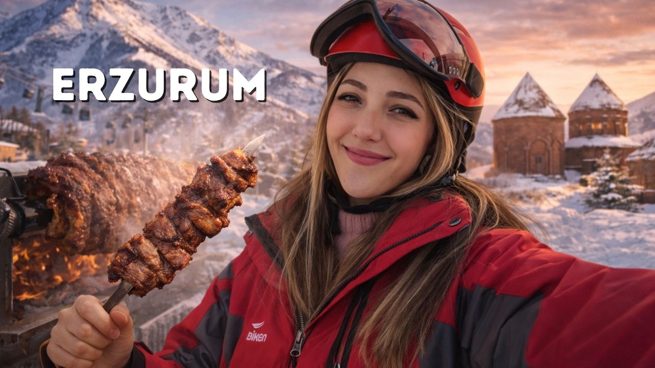 Erzurum’a Gidiyoruz | Cağ Kebabı Yiyip Kayak Yaptık 