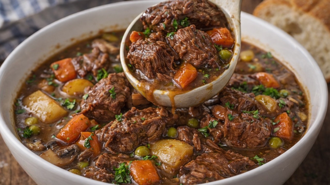 Лучшее тушеное мясо в соусе из красного вина! Простой рецепт для уютного домашнего ужина.