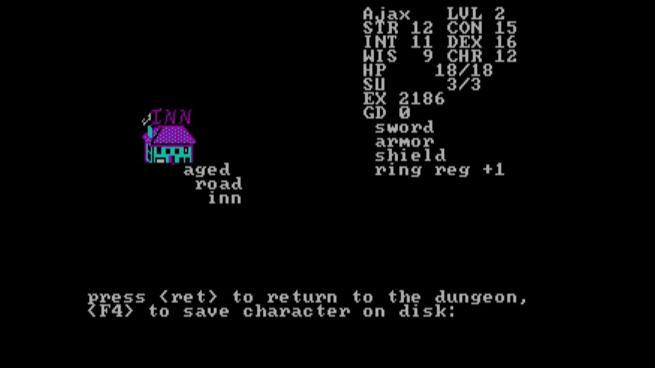 Telengard - 1985 - IBM PC 5150 CGA 128K emulated in PCem V17