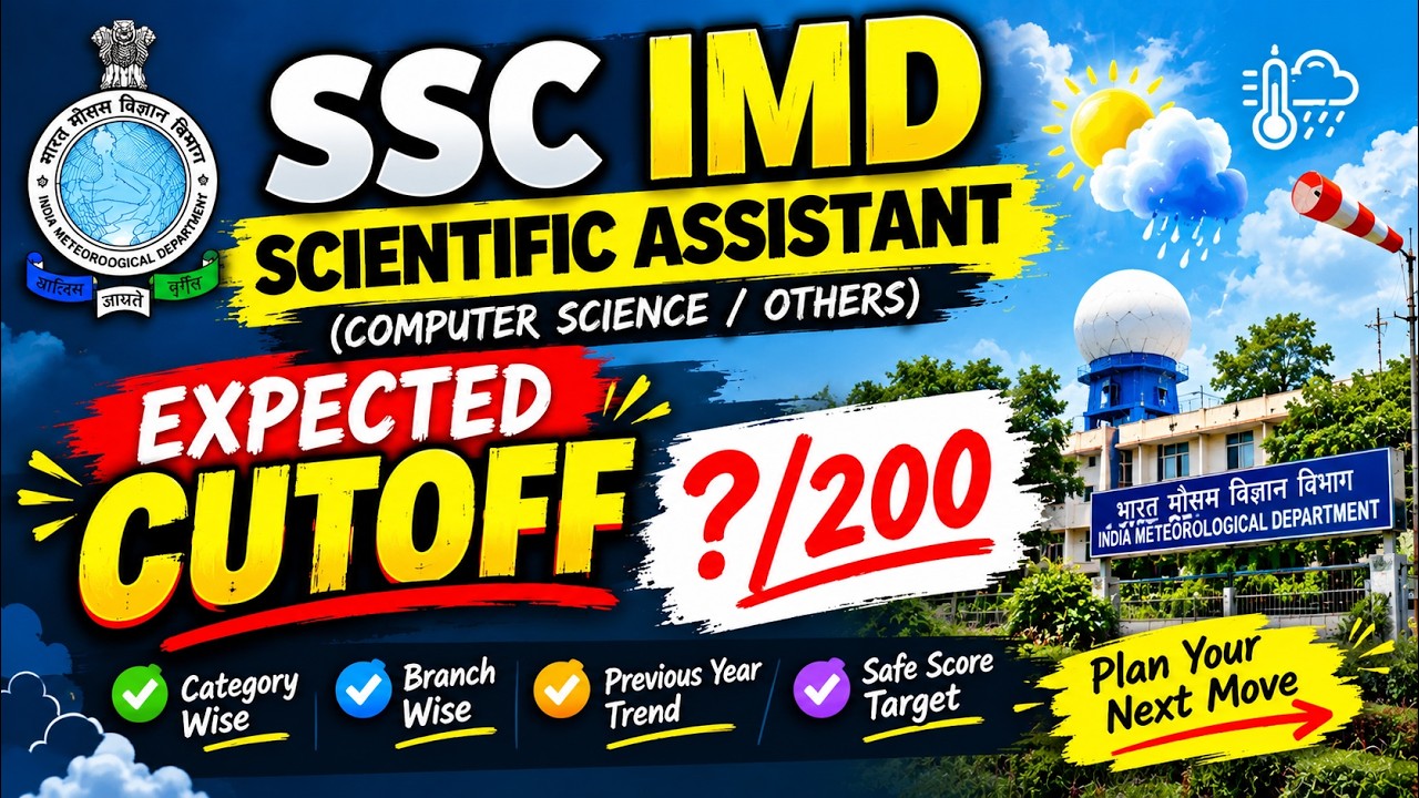 SSC IMD Scientific Assistant 2026 🔥 Expected Cutoff | Tier 1 Cutoff Out of 200 | Category Wise