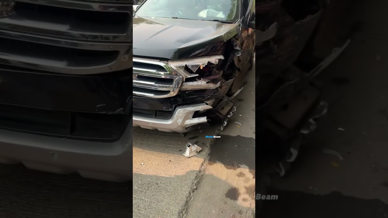 Nexon EV vs Ford Endeavour Accident #carshorts