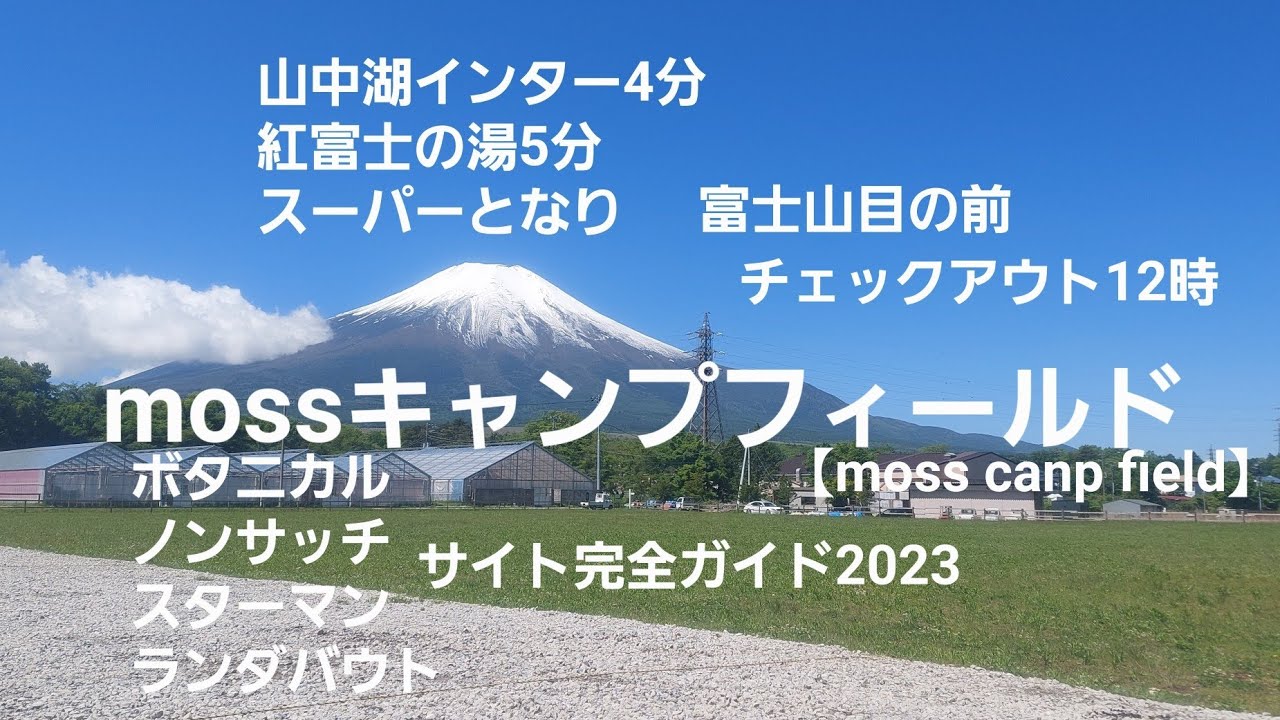 【サイト紹介】moss canp field　各エリアからの眺めこんなカンジです