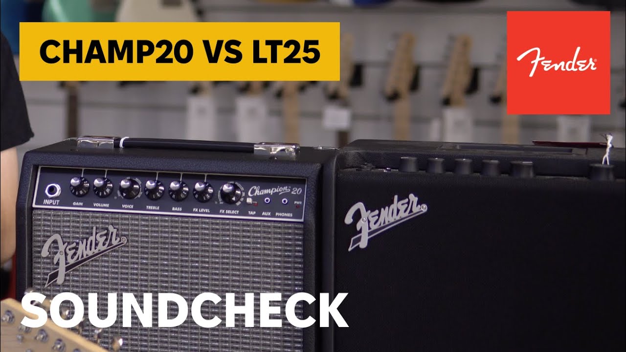 FENDER Champion 20 VS Mustang LT25 (Soundcheck)