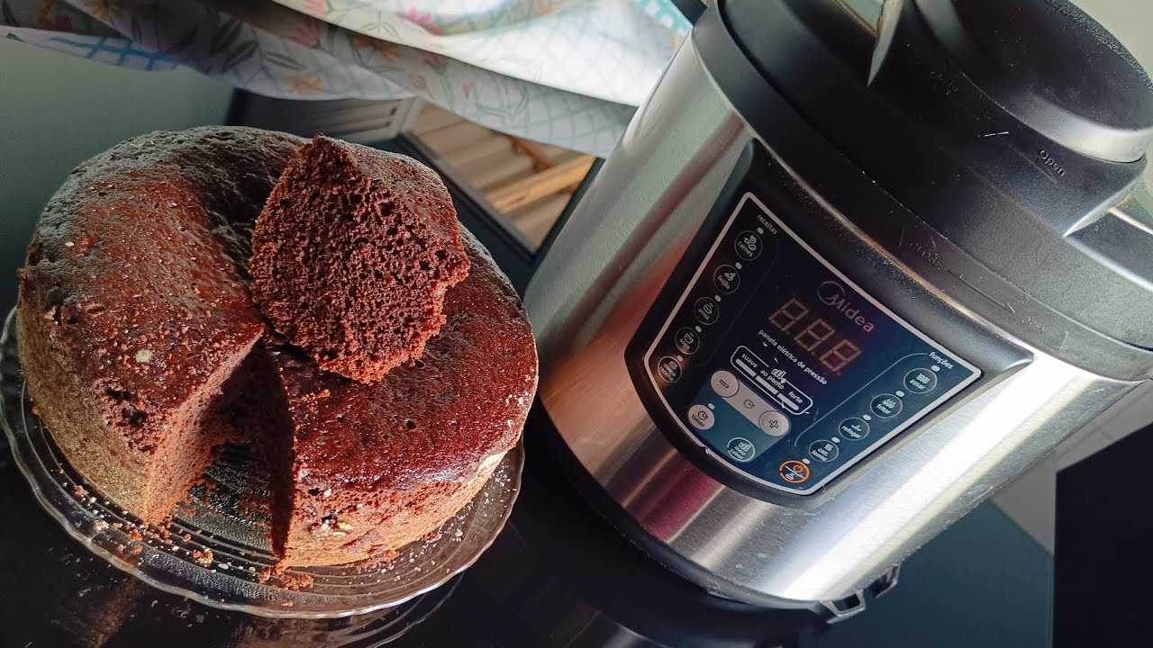 Como fazer bolo na panela de pressão elétrica #panelaeletrica #midea