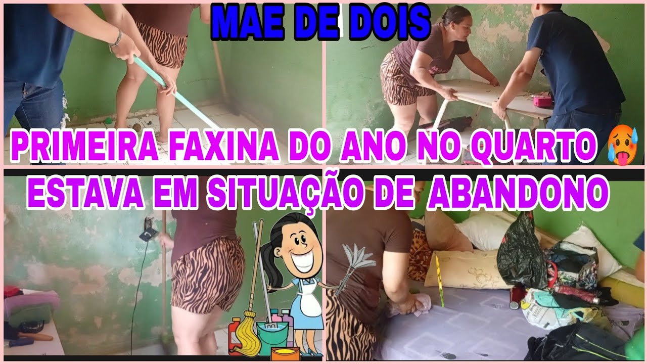 ✨ PRIMEIRA FAXINA DO ANO NO QUARTO 🥵ESTAVA EM ESTADO DE ABANDONO 🤮