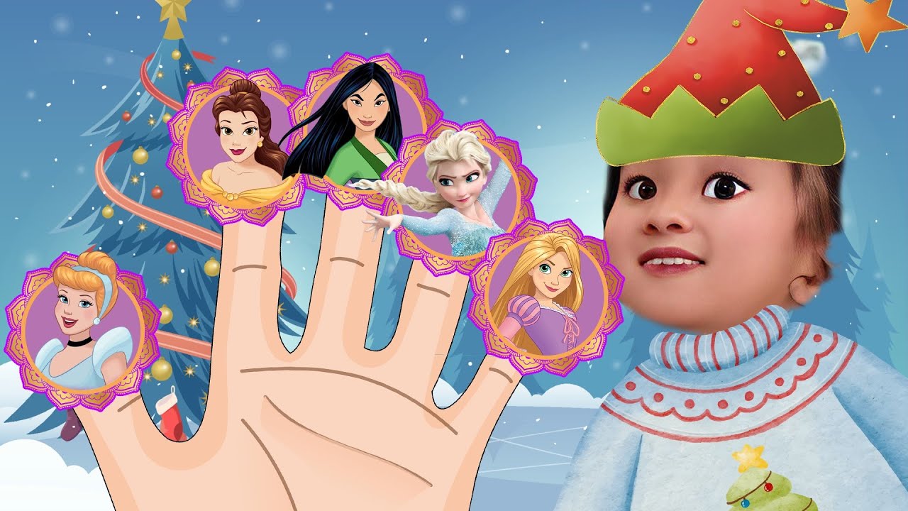 Christmas Princess Finger Family | Disney Princess | Nursery Rhymes | DoReMi Kids Songs