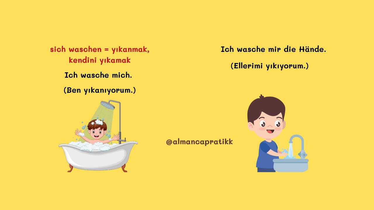 Reflexive Verben / Dönüşlü Fiiller / Almanca A2 #deutschlernen #almancaogreniyorum