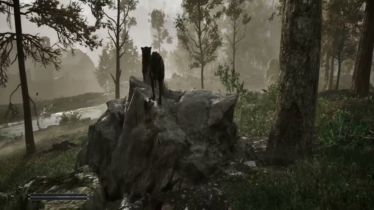 Gothic 1 Remake - insane pounce homing from a wolf acrobat.