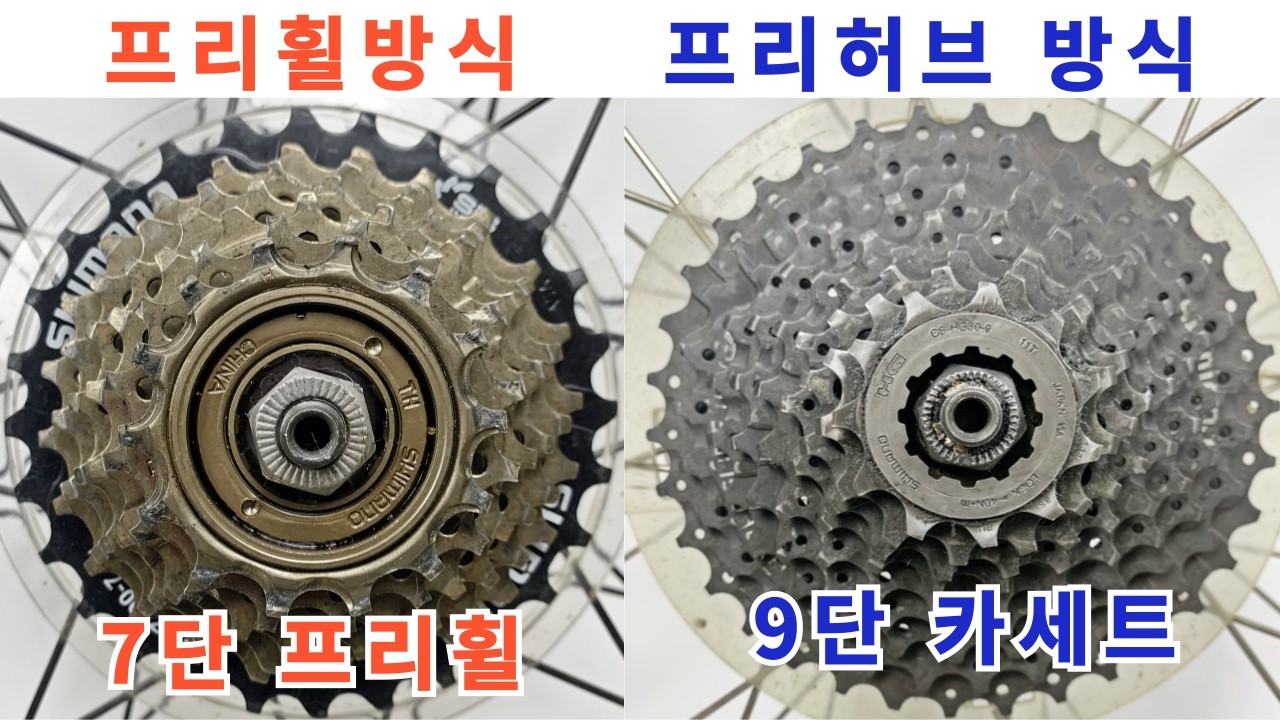 자전거 스프라켓(카세트) & 프리휠 분리 체결 교체 방법 및 공구 차이점