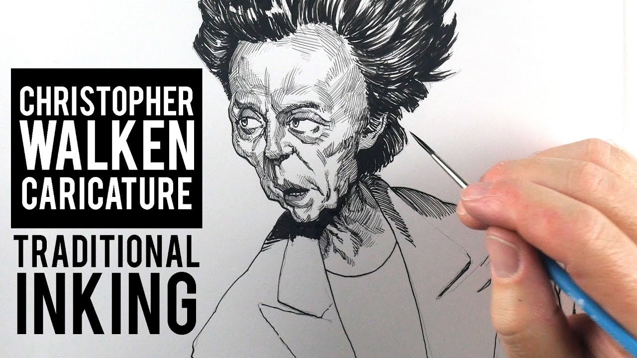 Christopher Walken Inked Caricature Demo