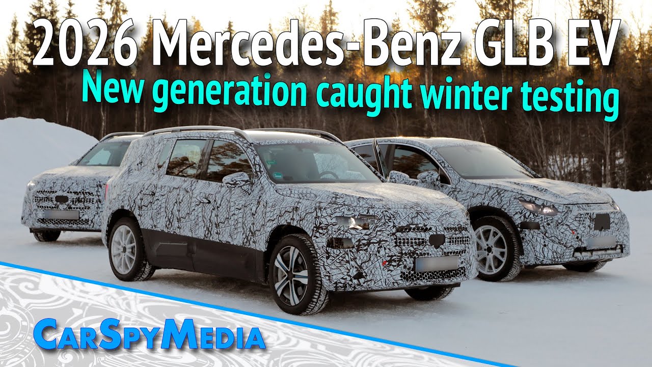 2026 Mercedes-Benz GLB EV Compact SUV Prototypes Caught Winter Testing Near The Arctic Circle
