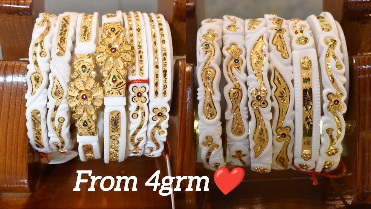 3grm থেকে Gold light Weight sakha badhano Collection|Light Weight Gold bracelet Sakha Collection2024