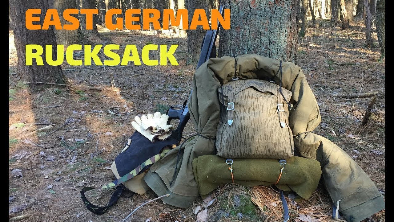 East German Assault Rucksack, w/ Plash Palakta, Wool Blanket and Greatcoat