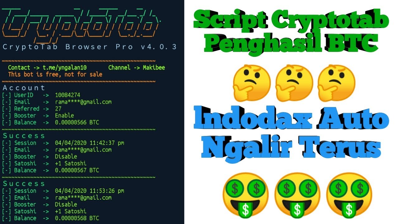 CRYPTOTAB PENGHASIL BTC | Script Nuyul Di Termux | CLOSED