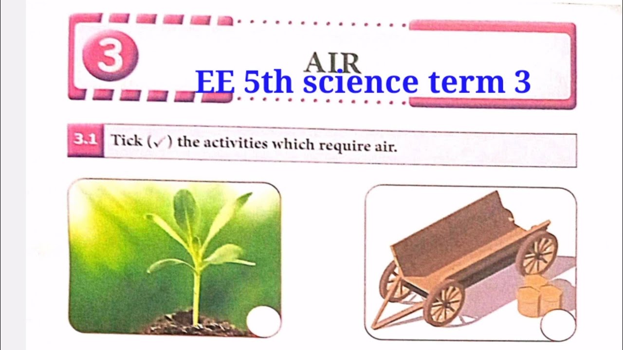 Ennum Ezhthum 5th science term 3 work book answers Unit 3 Air English medium
