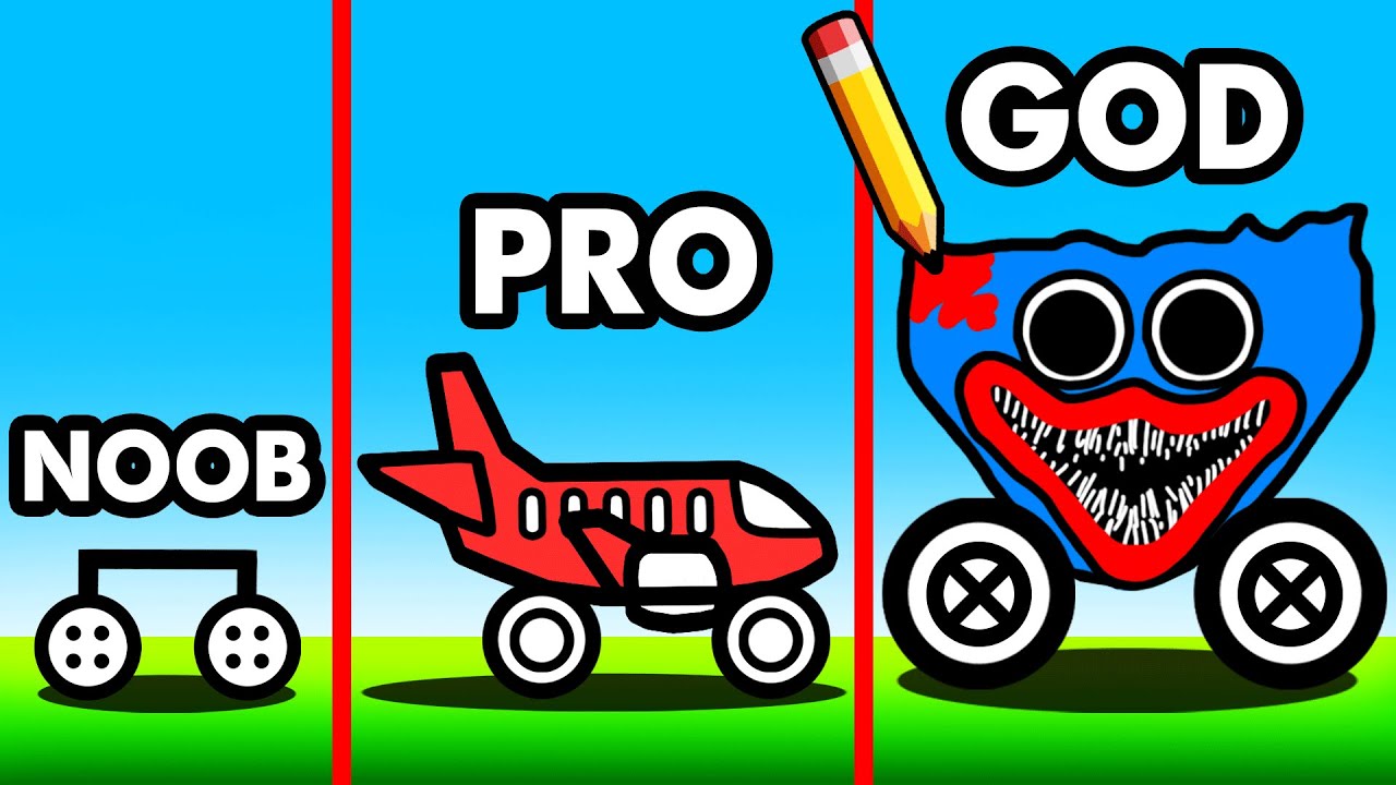 Drawing SCARY CARS Then RACING THEM