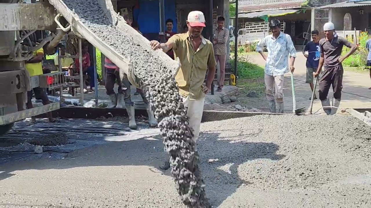 RCC Road complete ✅ Process  AjAX machine And TM TATA #Ajax #TM #Rode #Rcc