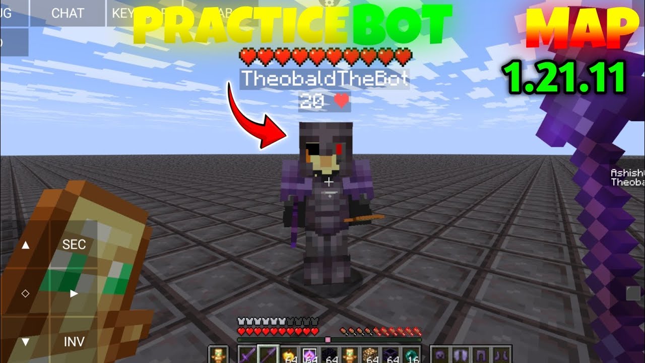 Best PvP Practice Bot Map 1.21.11 🤯 | Minecraft Java Mobile | Mojo Launcher
