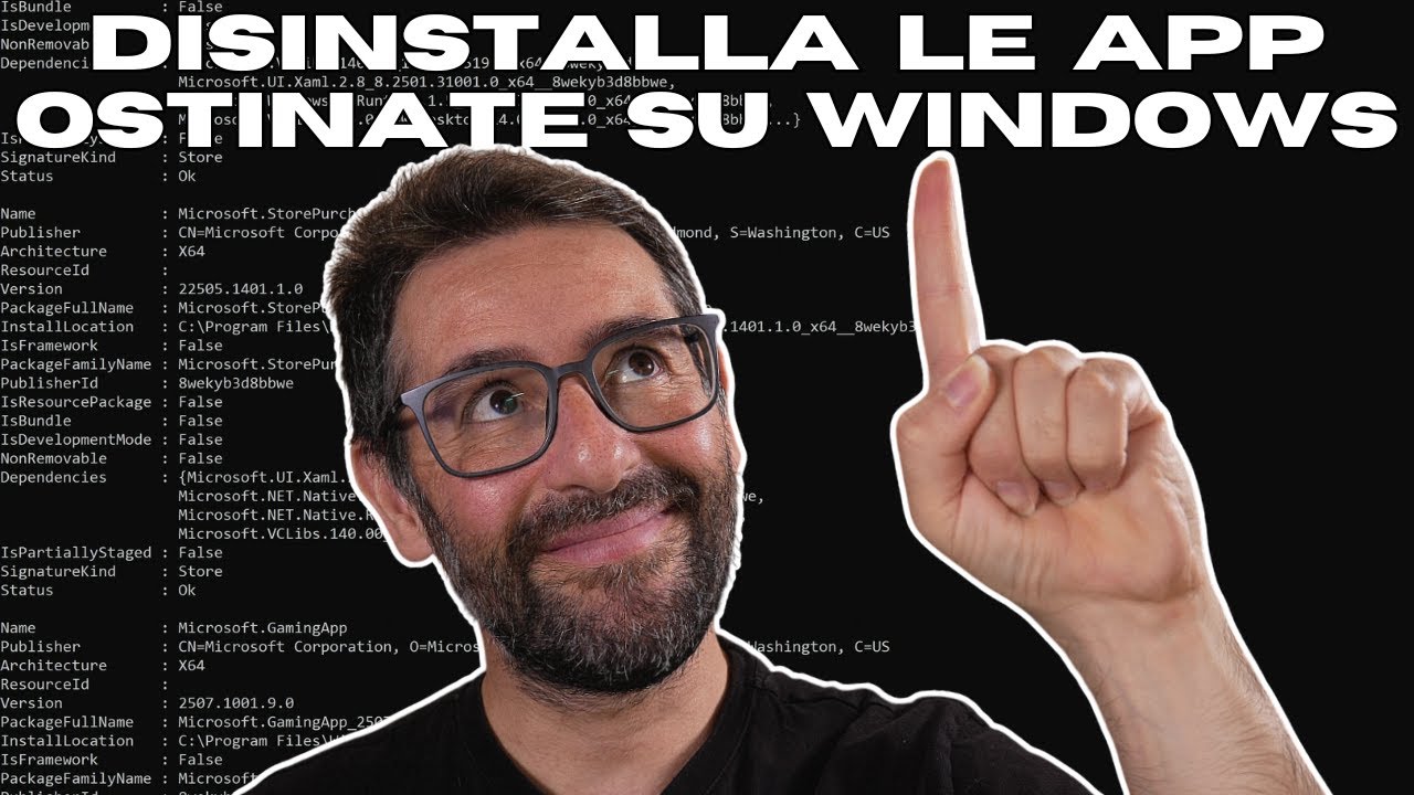 Come rimuovere le APP irremovibili da Windows senza programmi esterni
