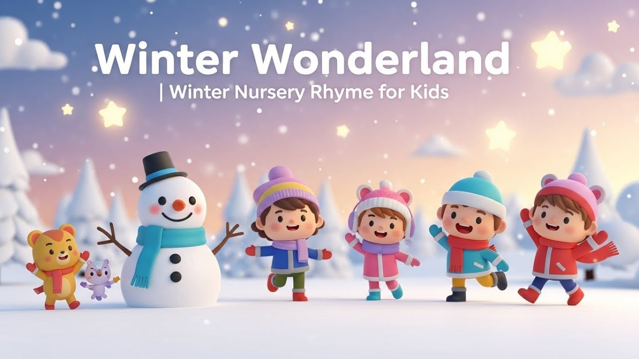 Winter Wonderland | Winter Nursery Rhyme for Kids | Let’s Make Snow Angels | Cute Winter Kids Song