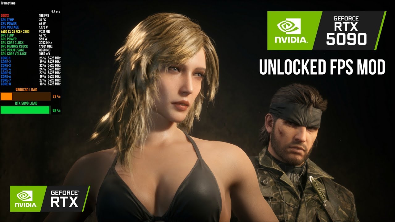 RTX 5090 - Metal Gear Solid Delta: Snake Eater - Unlocked FPS MOD | 4K DLSS Quality, Ultra Settings