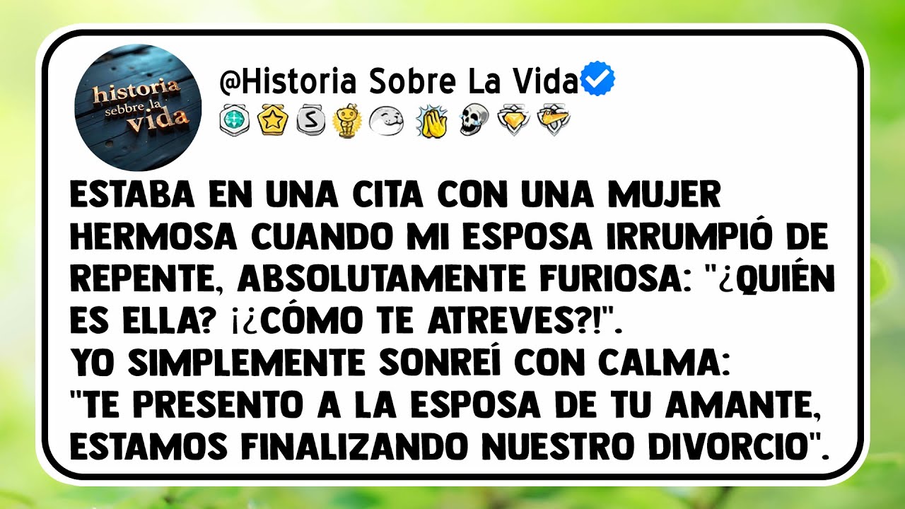 Estaba en una cita con una mujer hermosa cuando mi esposa irrumpió de repente, absolutamente...