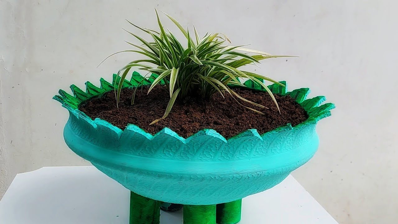 How to make a flower pot using an old tire ||best reuse ideas