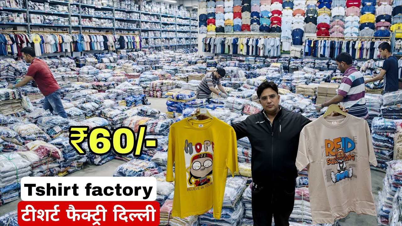 T-shirt Factory Delhi ₹60/- Branded T-shirt manufacturer gandhi nagar T-shirt wholesale market delhi