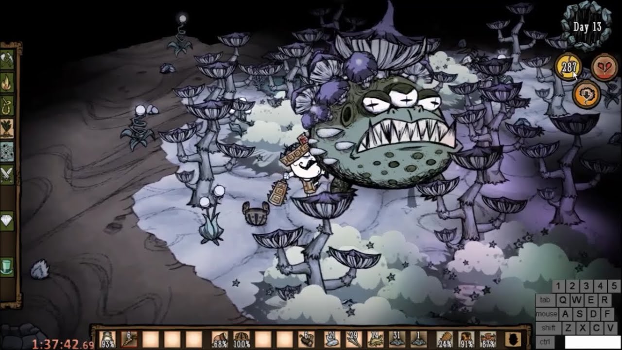 DST Toadstool Solo Speedrun Kill on Day 13 in 1:37:46 (original unnerfed Don't Starve Together boss)