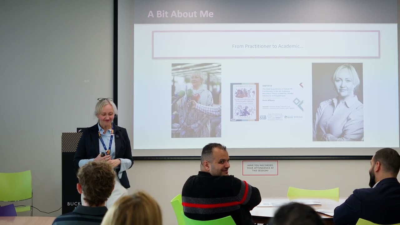 Inaugural Lecture: Prof. Sarah Williams on Women’s Experiences in PR Work