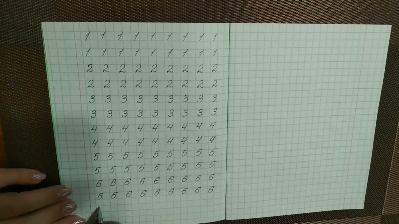 Каллиграфия. Урок#15 Учимся писать красиво цифры.