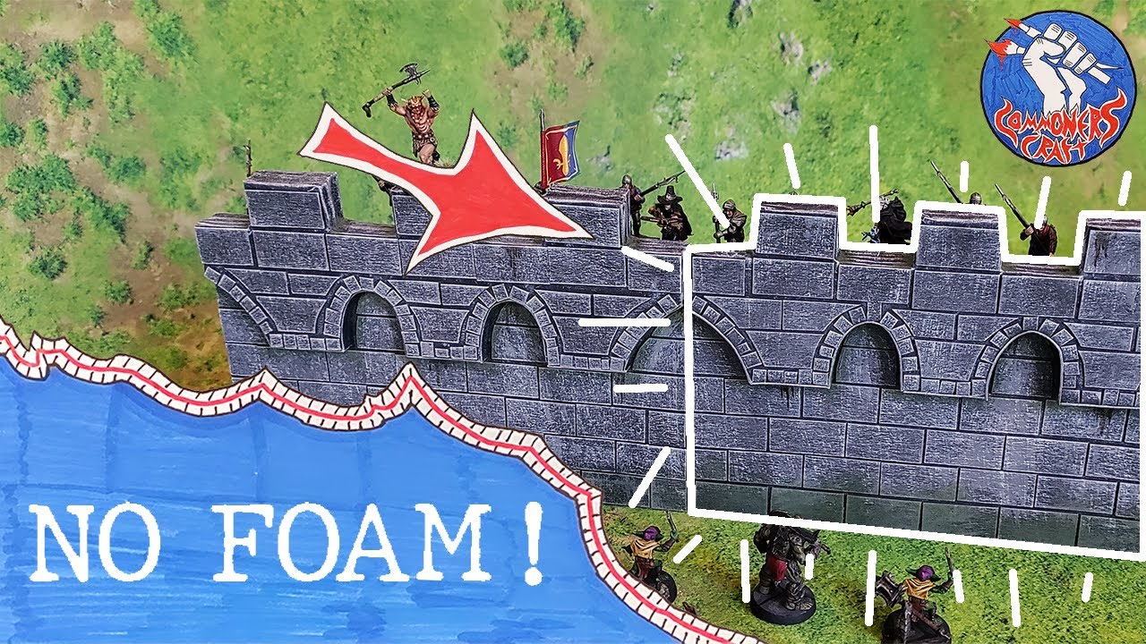 How to make Castle Walls from CARDBOARD for D&D & Wargaming | Castle Part One
