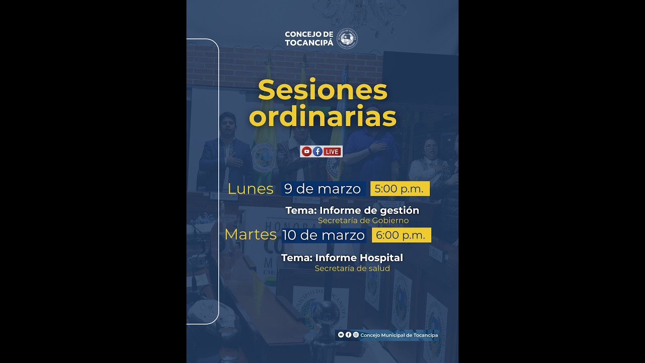 📢 09  de marzo de 2026| Informe de Gestión - Secretaria de Gobierno