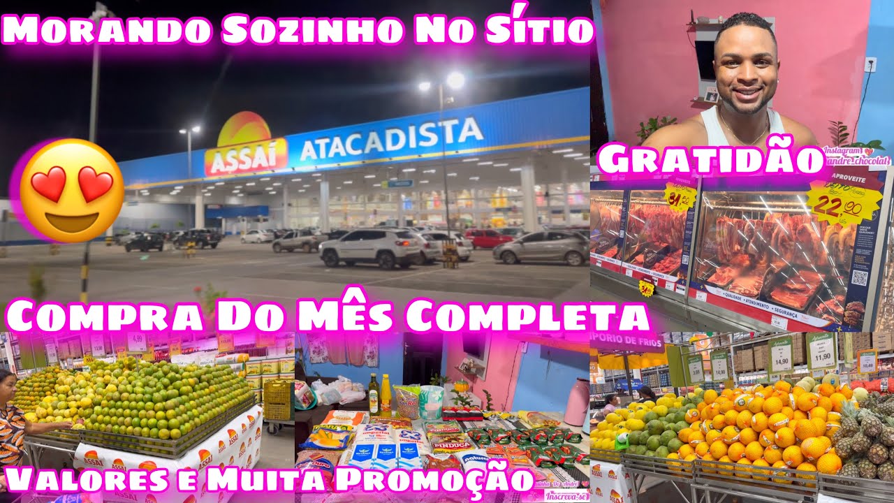 COMPRA DO MÊS COMPLETA/VALORES E MUITA PROMOÇÃO/UMA DAS MAIORES COMPRAS MORANDO SOZINHO NO SÍTIO