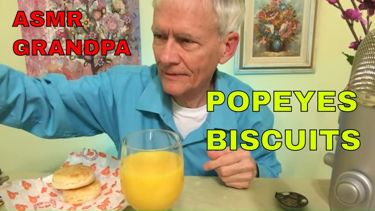 ASMR Eating POPEYES BISCUITS - Best Buttermilk Biscuit!