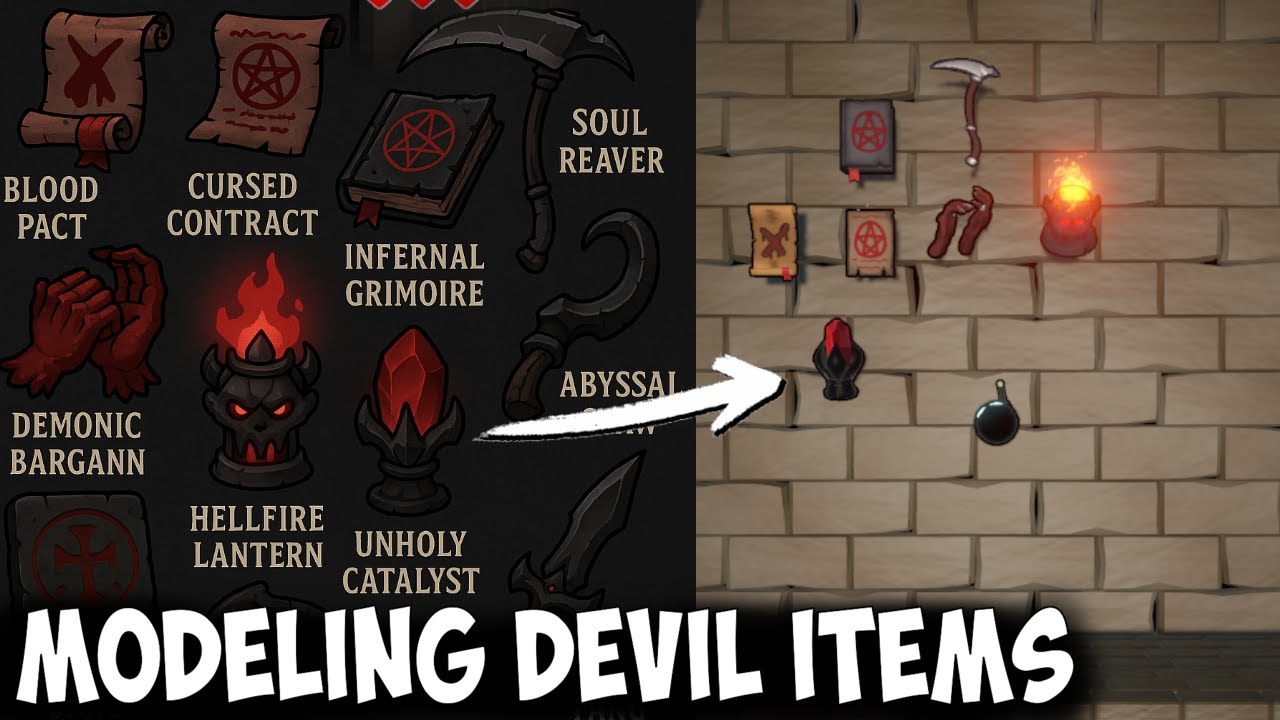 Modeling Devil Items! (Roguelike game tutorial series)