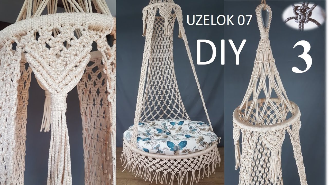 DIY Hanging Tent Chair/ Part 3/ Подвесное Кресло - Шатер/ Часть 3/ Макраме