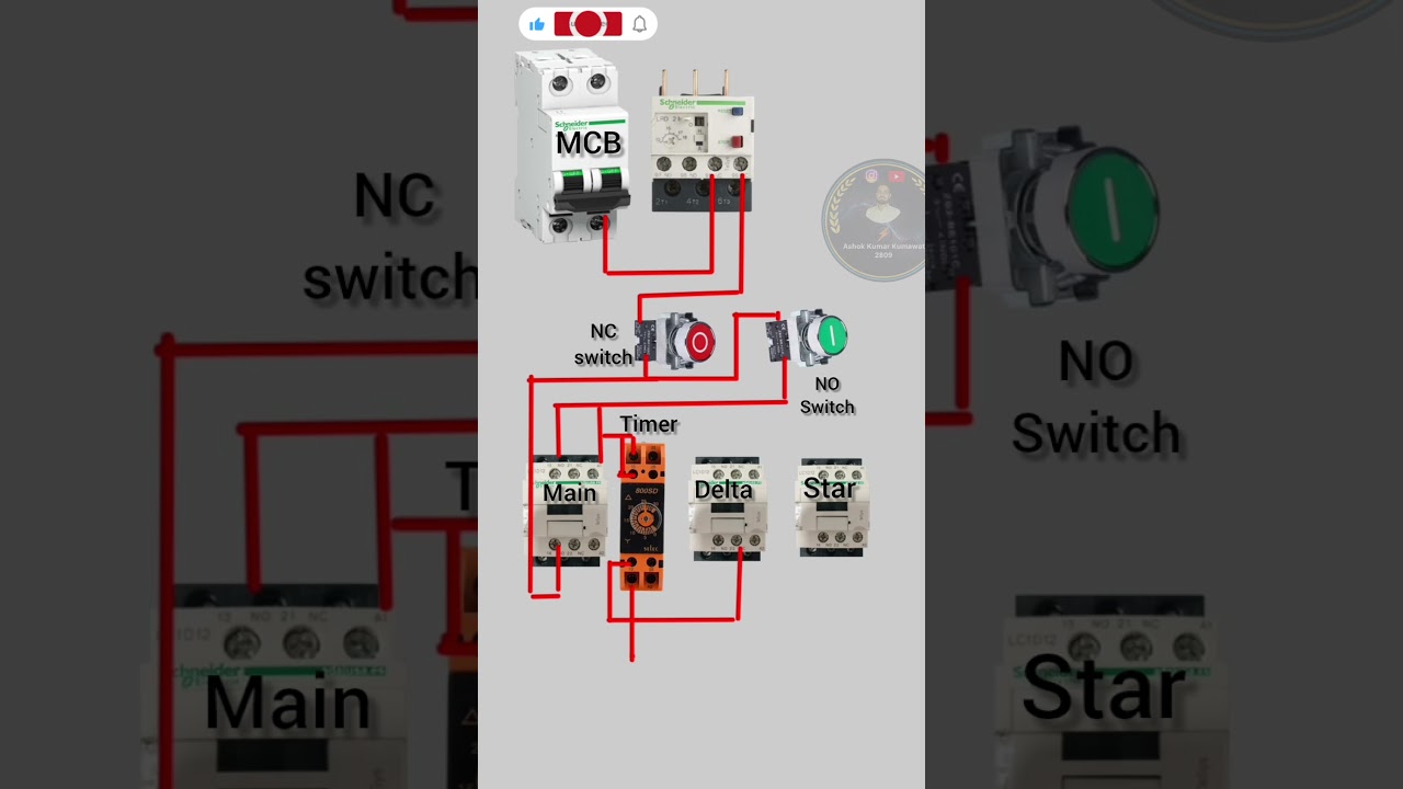 Star Delta Starter Control Wiring Circuit 