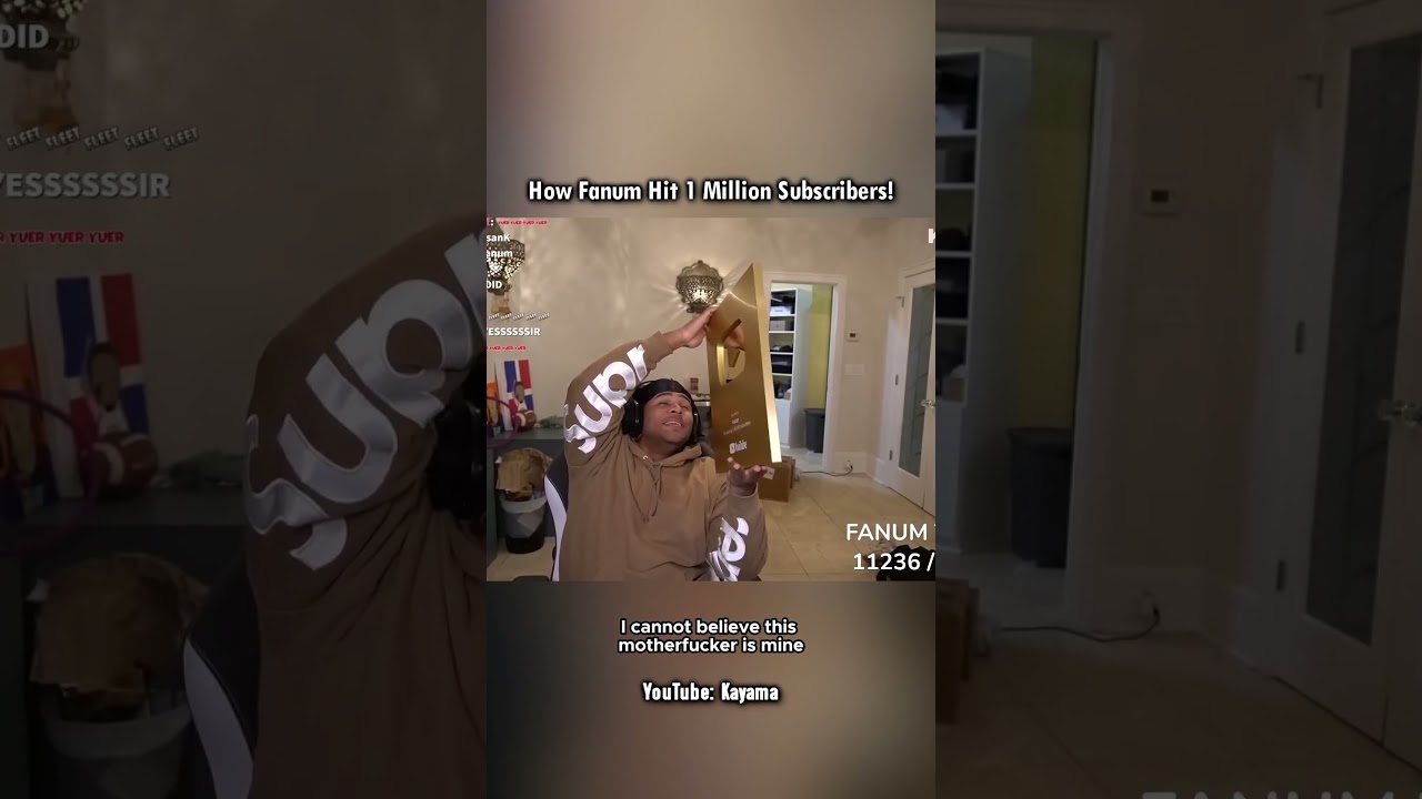 Как Fanum достиг отметки в 1 миллион подписчиков!