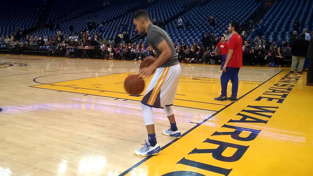 Entire Stephen Curry pregame dribbling routine