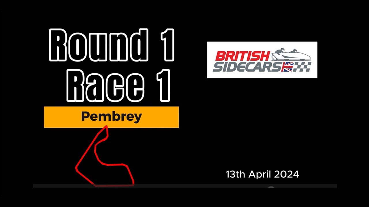 Round 1 Race 1 of the British Sidecar Championship from Pembrey 13th April 2024.  Intro& interviews