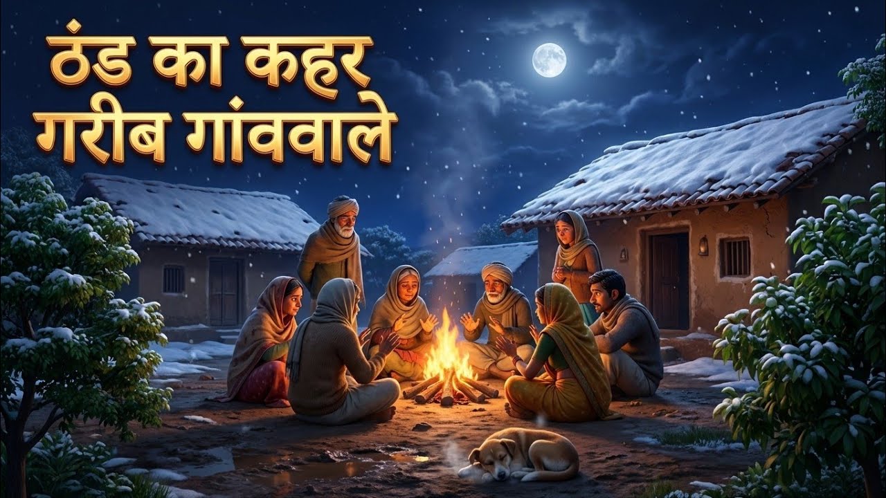 ठंड का कहर 😢 | गरीब गांववालों की दर्दनाक कहानी | Hindi Cartoon Moral Story |