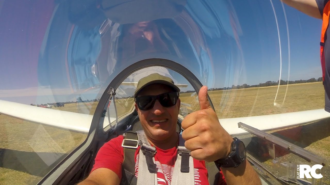 RC pilot goes full size gliding at Benalla