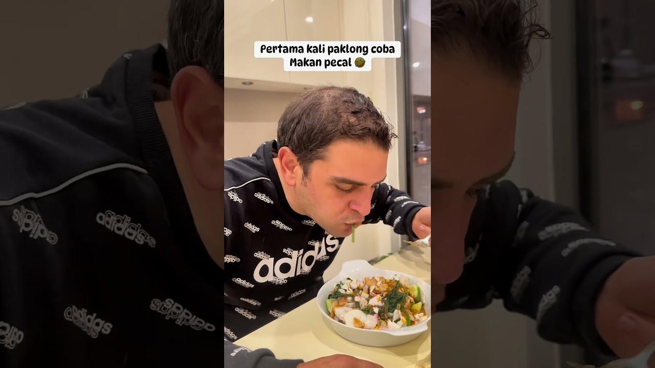 bule Turkey pertama kali makan pecal #shortvideo