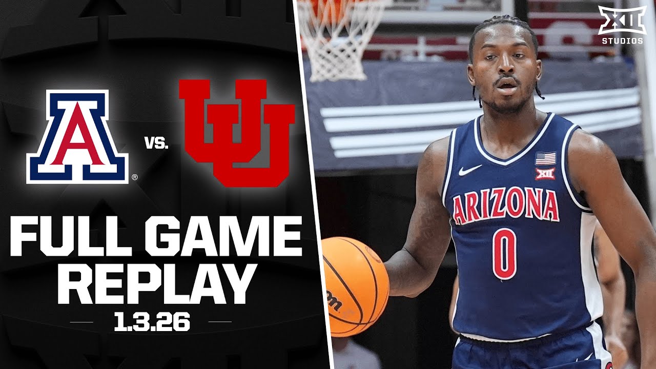 Arizona vs. Utah Full Game Replay (1.3.26) | 2025-26 Big 12 Men's Basketball