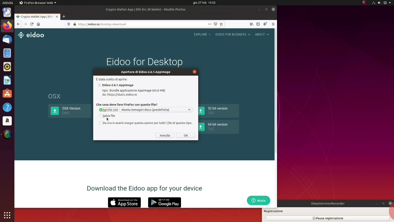 Eidoo Wallet: installazione su Linux ubuntu
